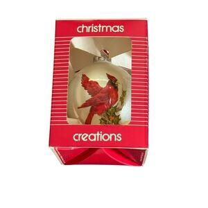 Berman & Anderson Christmas Creations Cardinal Holly VTG Ornament Holiday Tree